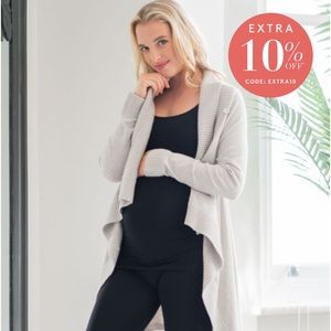 Cotton and Cashmere Waterfall Maternity Cardigan